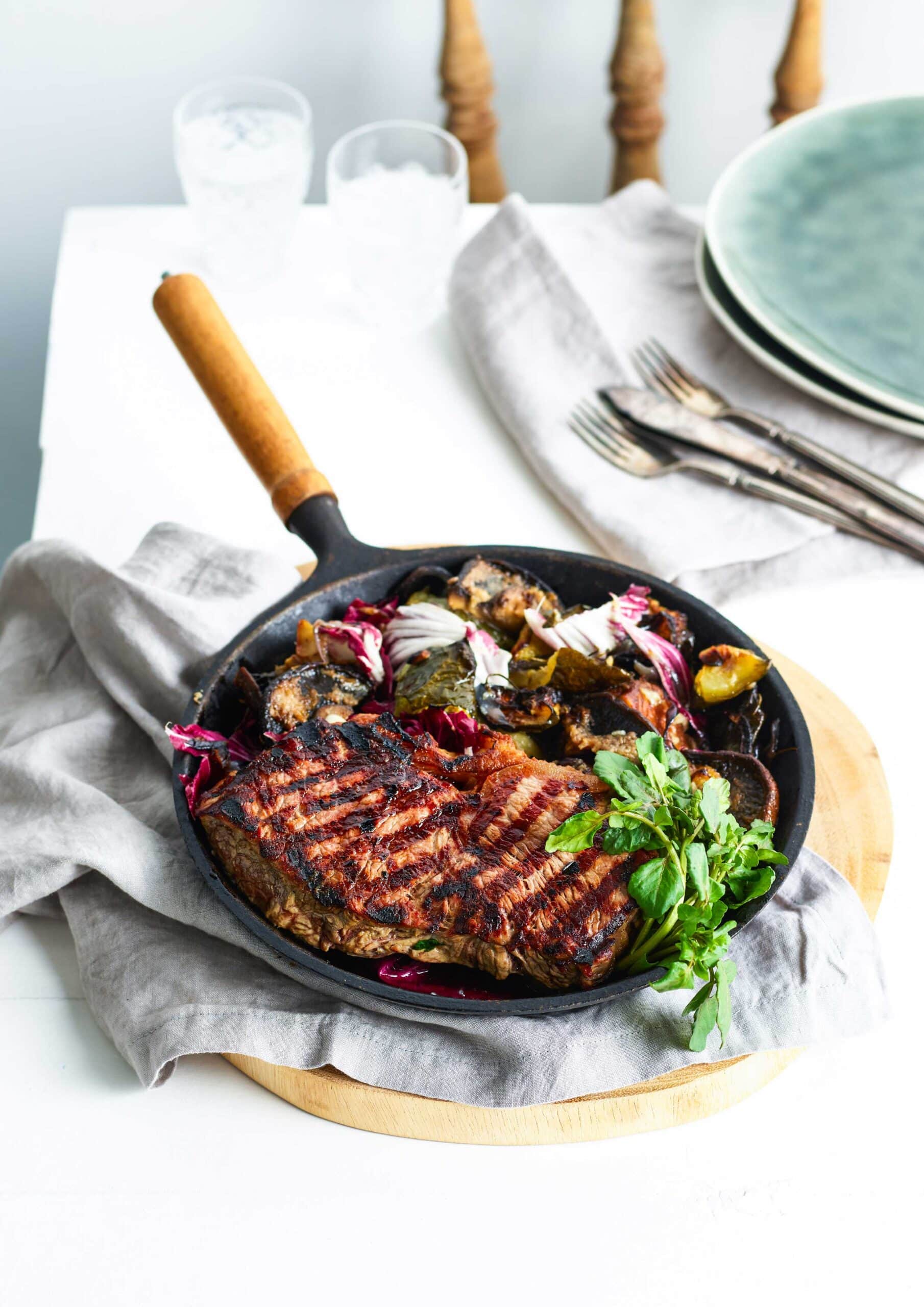Grilled Nature’s Fresh striploin with mushroom - Nature's Fresh